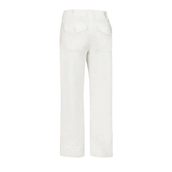 CABI Women's SIZE 2 Lido 5690 White Wide Leg Crop Denim Jeans High Rise Cuff - Picture 7 of 14